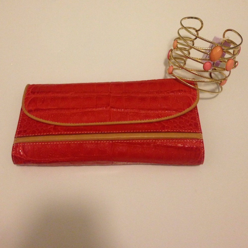 New Brahmin Spencer Ostrich Wallet New‎